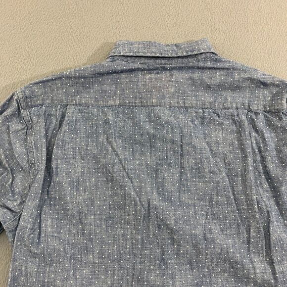 Bonobos Button Down Shirt Mens Small Swiss Dot Long Sleeve Chambray Slim Fit - Picture 10 of 16